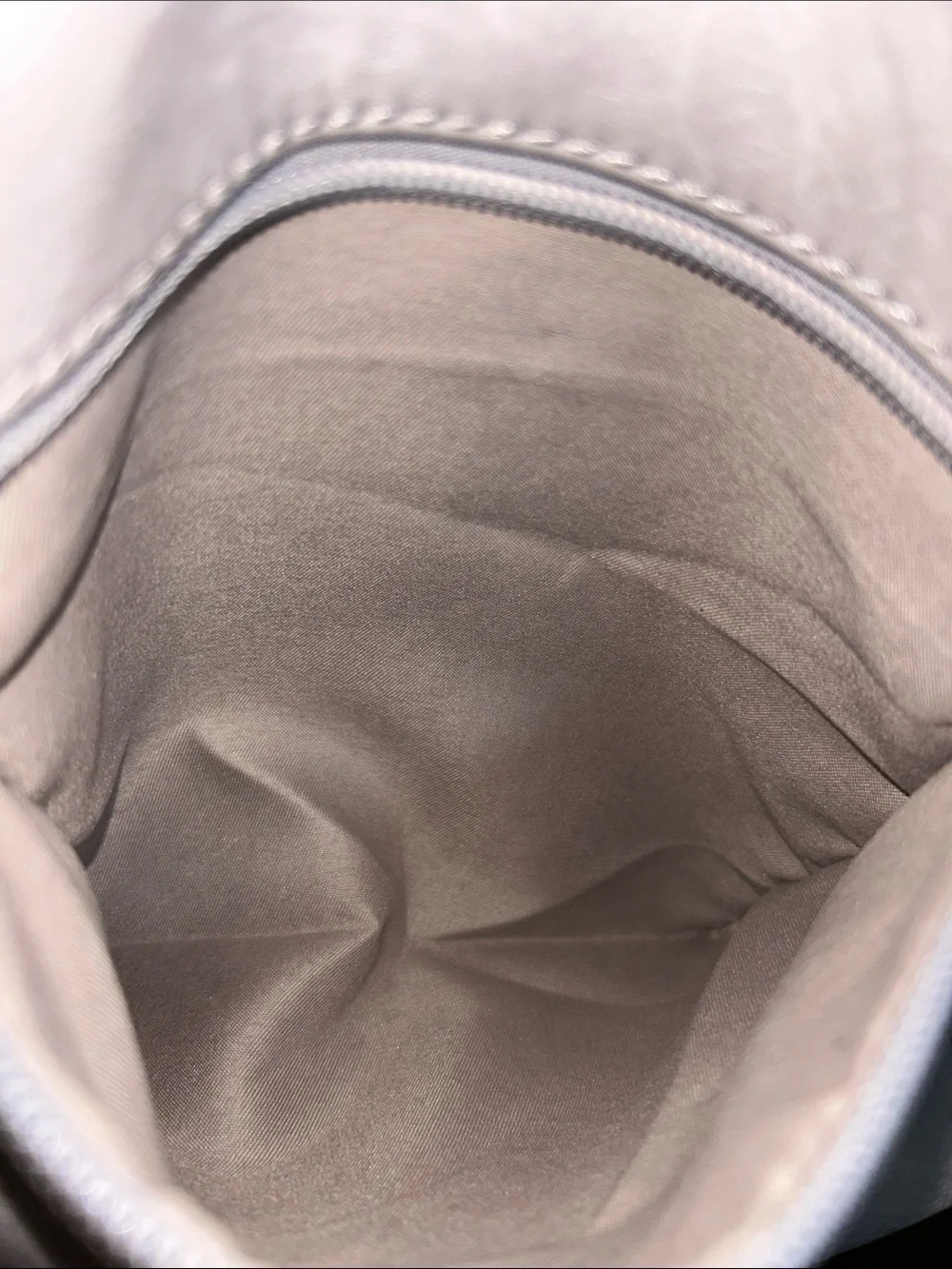 Gray Vegan Leather Crossbody Messenger Bag with Dark Brown Straps